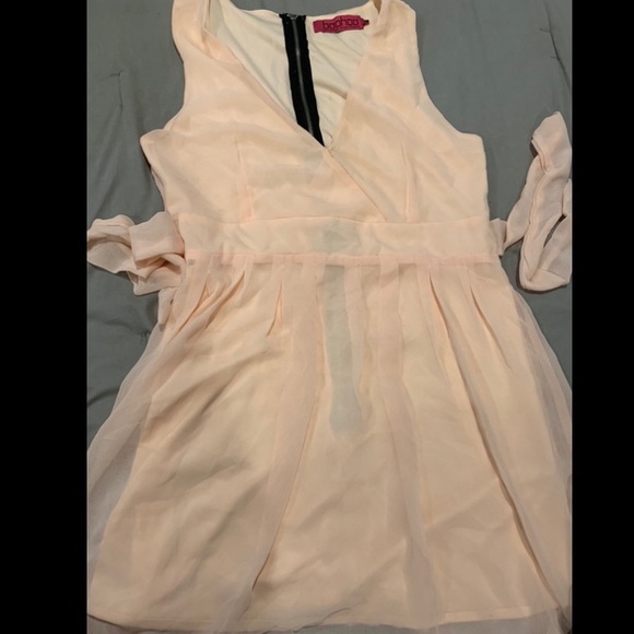 Chiffon Pink Skater Dress - Picture 3 of 3